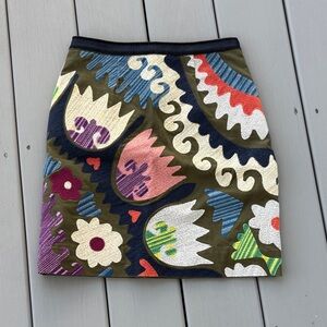 Anthropologie Floral Patterned Skirt